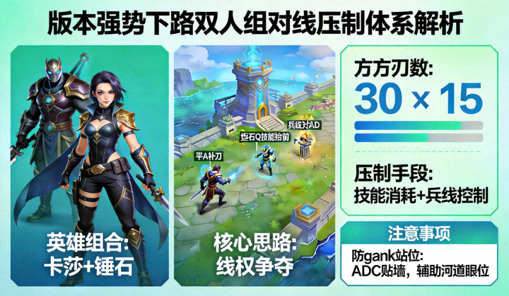 版本强势下路双人组对线压制体系解析配图